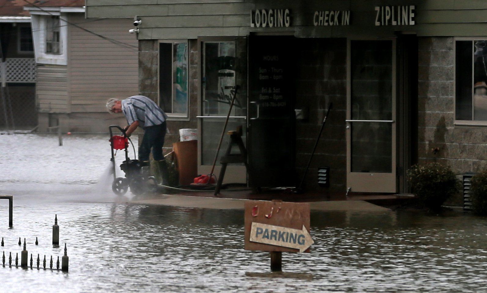 Clean up from the flood starting in Grafton